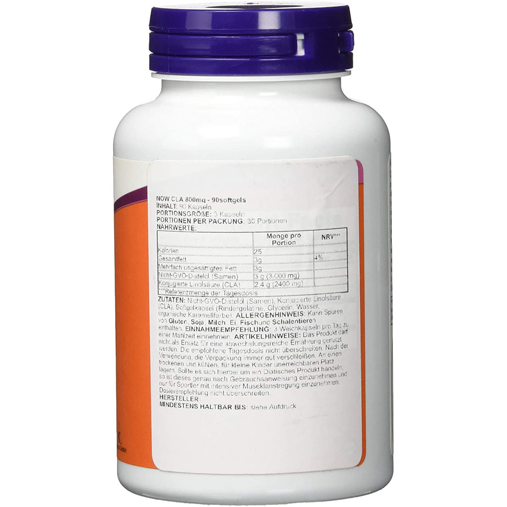 Now Foods CLA 800Mg30Serv.90Softgels Maxmuscle Elite